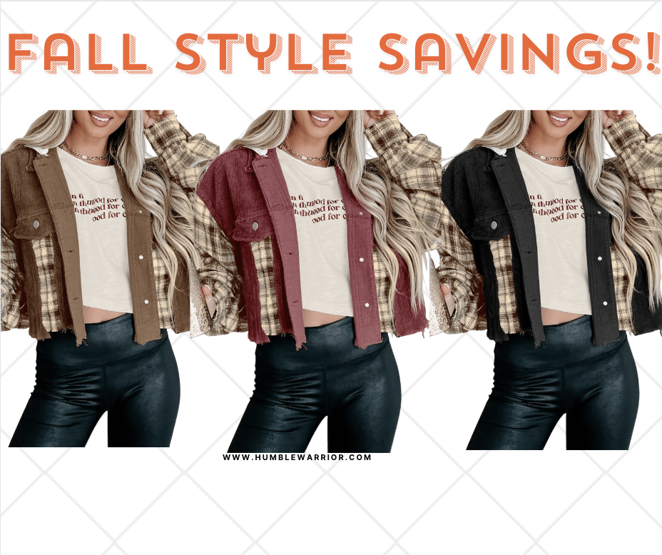SHEWIN Cropped Plaid Corduroy Hoodie!